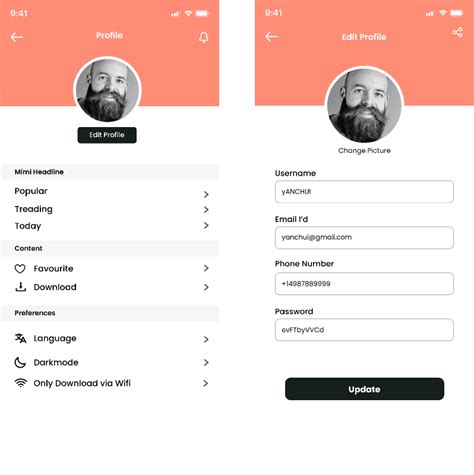 Edit Profile .